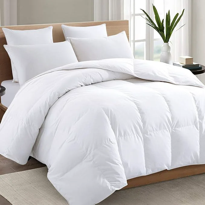 Excellent TEXARTIST Premium 2100 Series King Comforter All Season Breathable White Elite