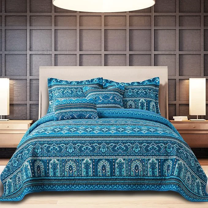 Crafted BEDIFANY Cotton California King Size Quilt Sets Lightweight Overiszed King Refined