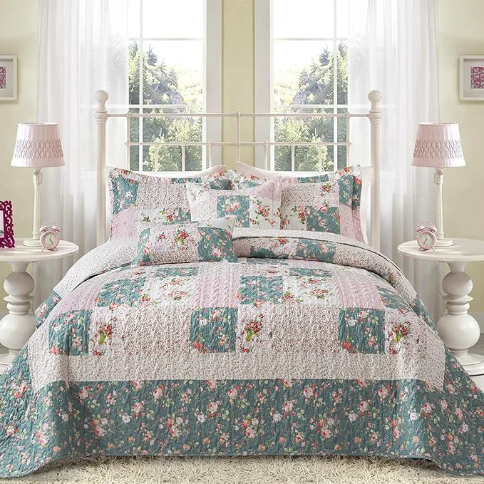 Fashionable BEDIFANY French Style Queen Size Quilt Set Trendy