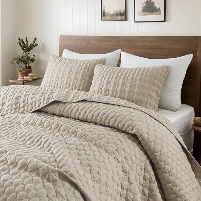Prestigious WDCOZY Oversized California Cal King Size Quilt Bedding Sets Detailed