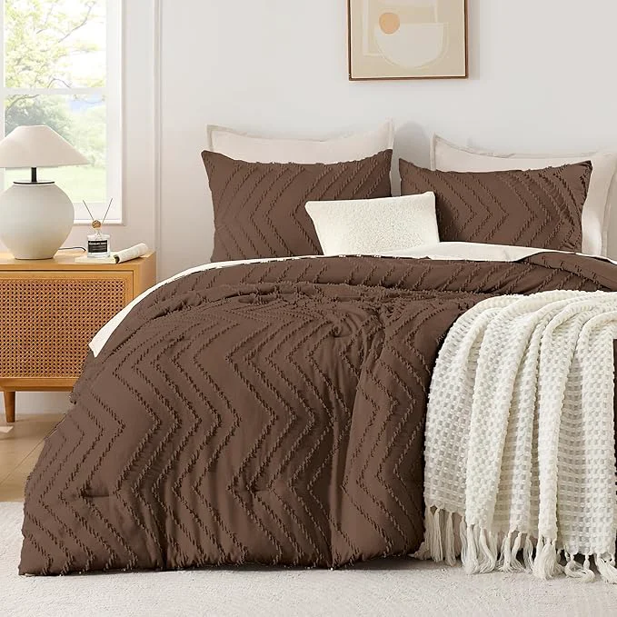 Crafted Andency Brown Twin Twin XL Comforter Set Twin Bed Comforter Sophisticated