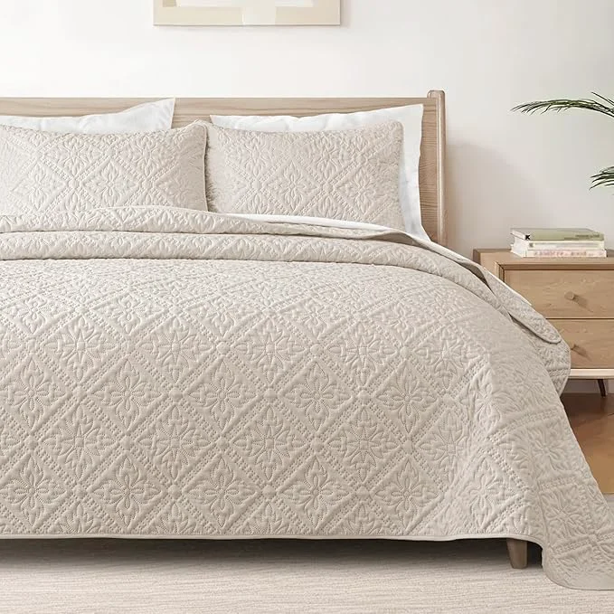 Secure Exclusivo Mezcla California King Quilt Bedding Set Lightweight Soft Bedspreads Fine Crafted