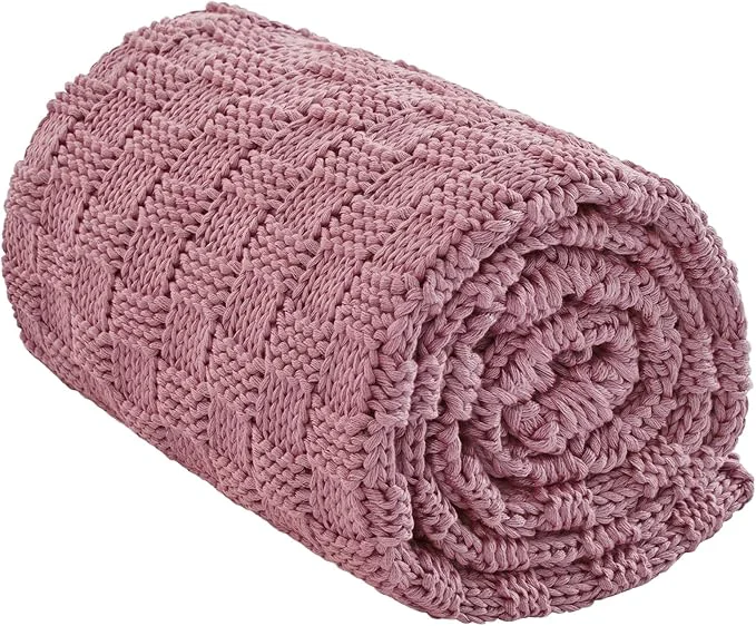 Recyclable Knitted Weighted Blanket for Adult No Beads Heavy Blanket 60 x 80” 15lbs Advanced