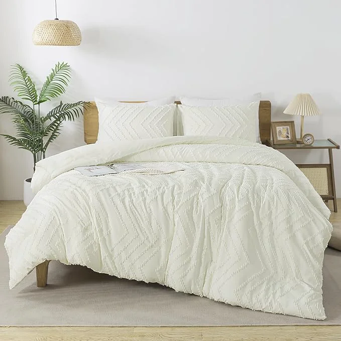 Organic Andency Ivory Twin Twin XL Comforter Set Boho Soft Warm Cute Comforter Twin First-Class