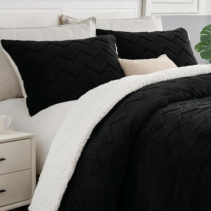 Luxury BEDELITE Fluffy King Size Comforter Set Breathable