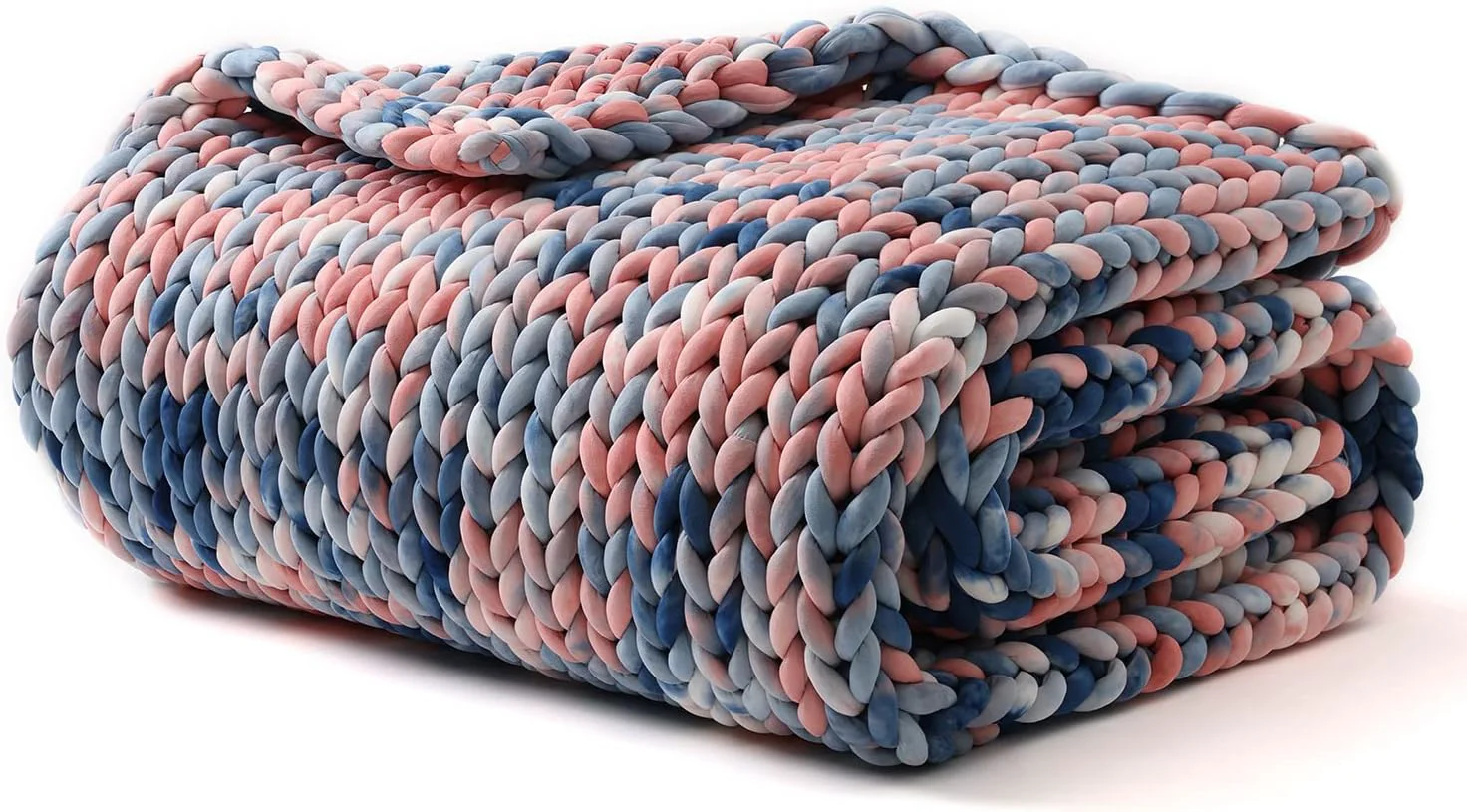 Consistent YnM Weighted Blanket Handmade Chunky Knitted Design Soft and Cozy Natural