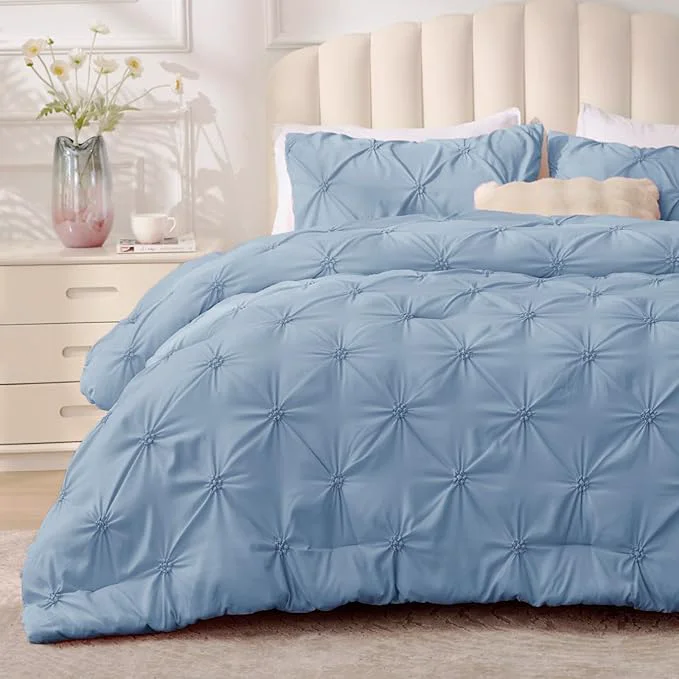 Advanced BEDELITE Cornflower Blue Queen Comforter Set Efficient