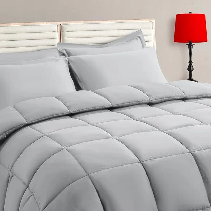 Fast Light Grey Queen Size Comforter Set Premium