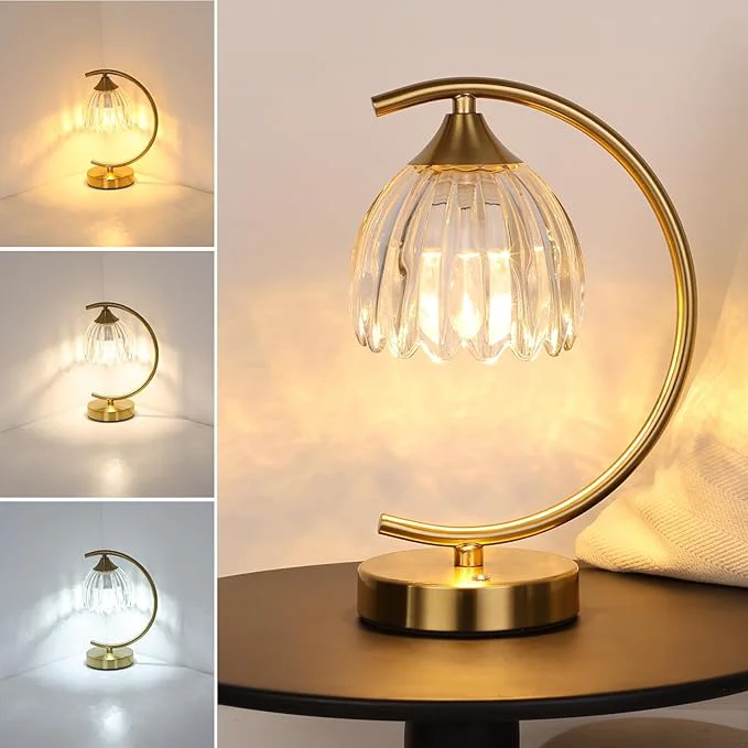 Efficient Tulip Table Lamp with 5200mAh Battery Touch Control Cordless Lamp with 3 Next-Generation