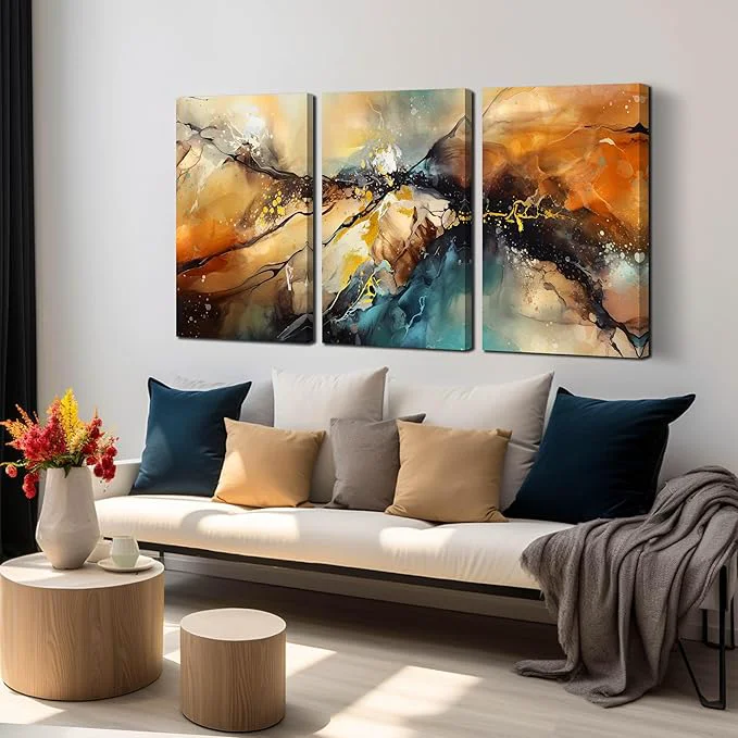 Genuine Abstract Wall Canvas Art for Living Room Lightweight