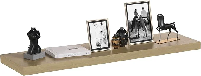 Smart HÜNGSMART 48 Inch Wooden Floating Shelf – Supports 300lbs – Carpenter Designed Selected