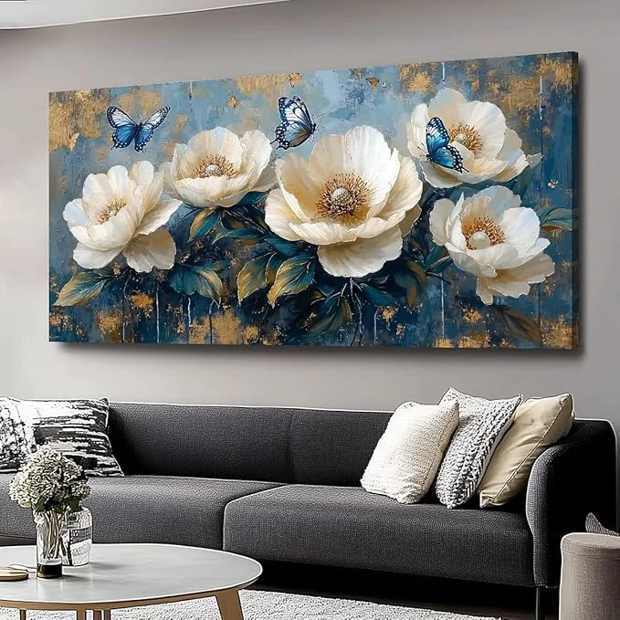 Relaxed Flowers Canvas Wall Art Official