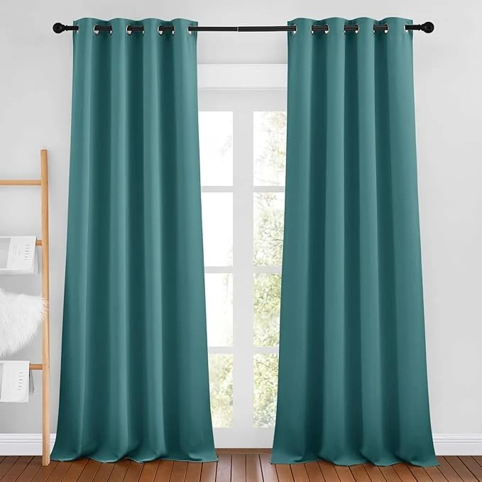 Reliable NICETOWN Sea Teal Blackout Curtains Durable