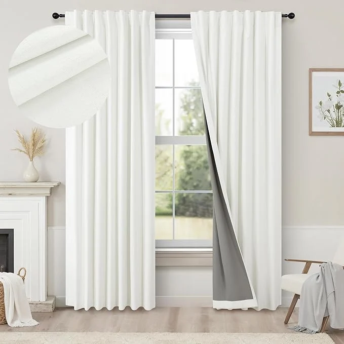Certified Black Out Curtains 72 Inch Long 2 Panel Burg Lightweight Faux Linen Cute Green