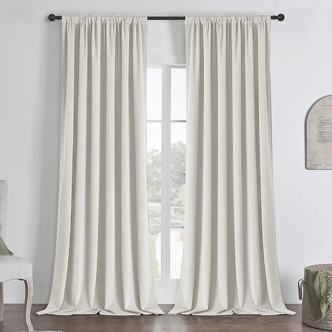 Powerful Joydeco White Blackout Curtains 96 Inch 2 Panels Luxury Thermal White Innovative