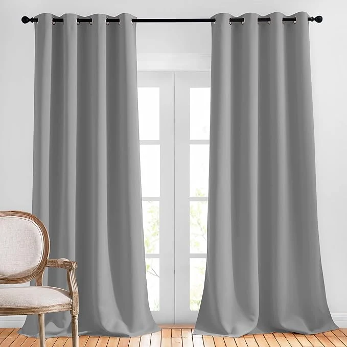 Recyclable NICETOWN Bedroom Blackout Curtains Panels Contemporary