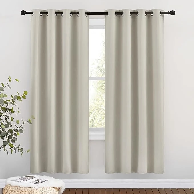 Stylish NICETOWN Blackout Natural Window Treatments Long-Lasting