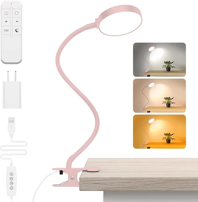 Reliable Reading Light with Remote LED Desk Lamp Clip on RA 95 Dimmable Flexible Efficient