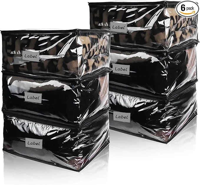Lightweight Clear Zippered Storage Bags Plastic Sweater Storage Bags Optimized
