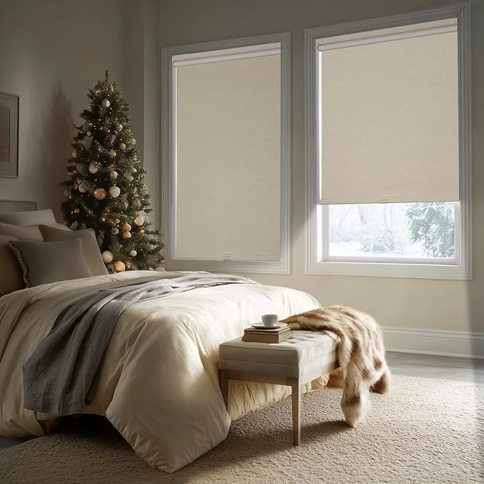 Artisan HESTIA No Drill Cordless Blackout Roller Shades Screwless Waterproof Shower Healthy