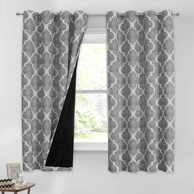 High-Grade Beauoop Blackout Curtains 45 Inches Long 2 Panels Prestigious
