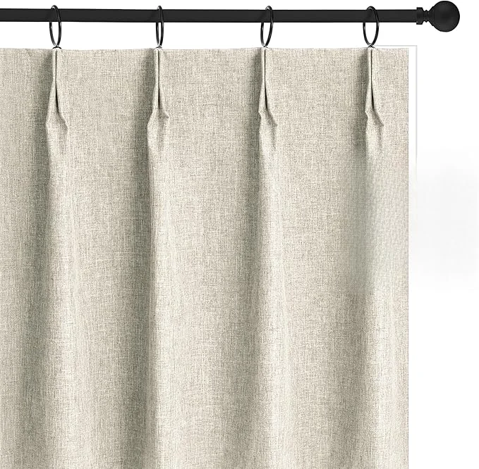 Responsible WdFour 42×36 Inch Pinch Pleated Blackout Cafe Curtains Authentic
