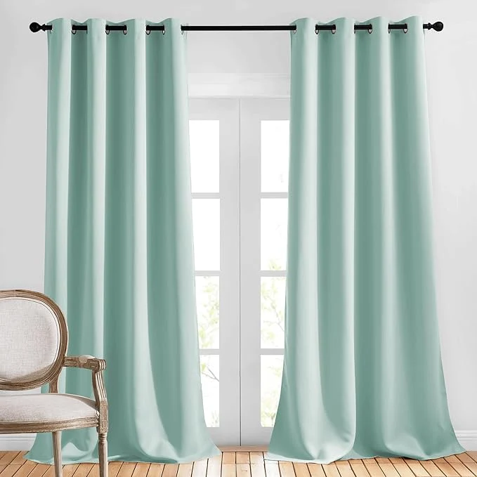 Quality NICETOWN Room Darkening Drapes for Nursery Green