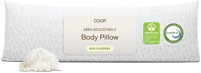 Professional Coop Home Goods Adjustable Body Pillow 20×54 Long Pillow Responsible