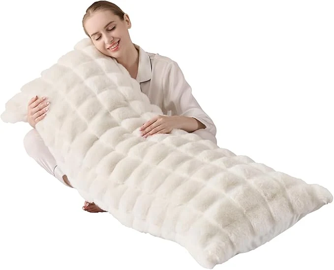 Optimized Luxury Shaggy Faux Fur Body Pillow Fluffy Bed Pillow Healthy