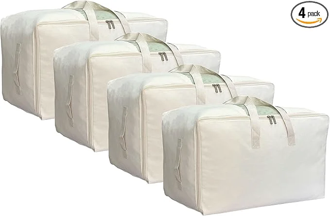 Green Soft Large Canvas Storage Bags Trusted