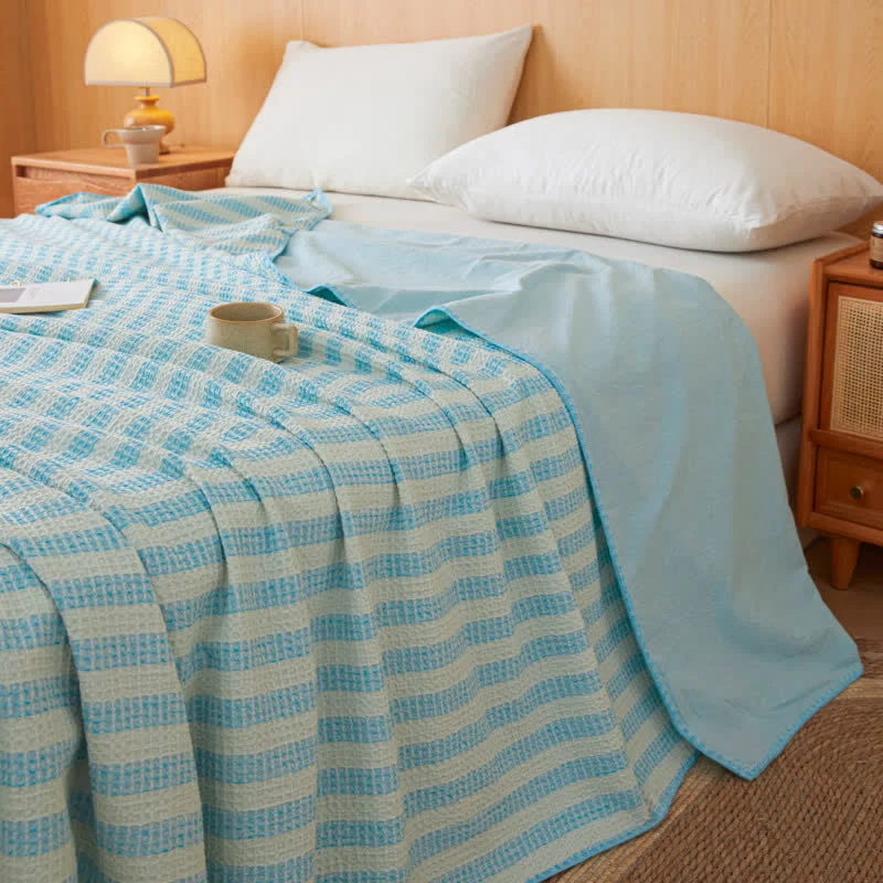 Reusable Ownkoti Textured Plaid Woven Bedspread with Scalloped Edge Proven
