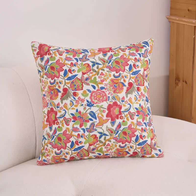 Recyclable Ownkoti Vintage Pink Floral Double Gauze Throw Pillow Luxury