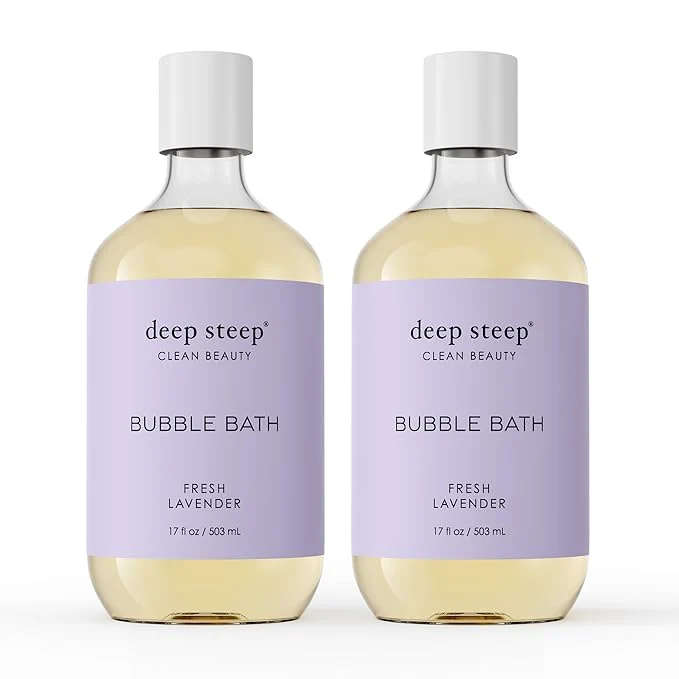 Genuine Deep Steep Bubble Bath Fresh Lavender 17 oz – Hypoallergenic Clinically Versatile