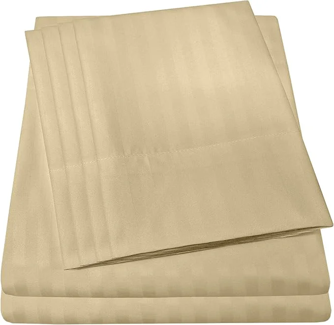 Casual Full Size Bed Sheets – 6 Piece 1500 Supreme Collection Fine Brushed Microfiber Deep Pocket Full Sheet Set Bedding – 2 Extra Pillow Cases Great Value Full Dobby Sage Detailed