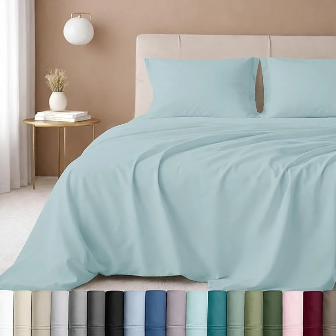 High-Quality CALIFORNIA DESIGN DEN 5-Star Hotel 600 Thread Count Cotton Sheets Set – Soft amp Smooth Queen Sheet for Bed with Deep Pockets Quality Beats Egyptian Cotton Sheets and Pillowcases Seafoam