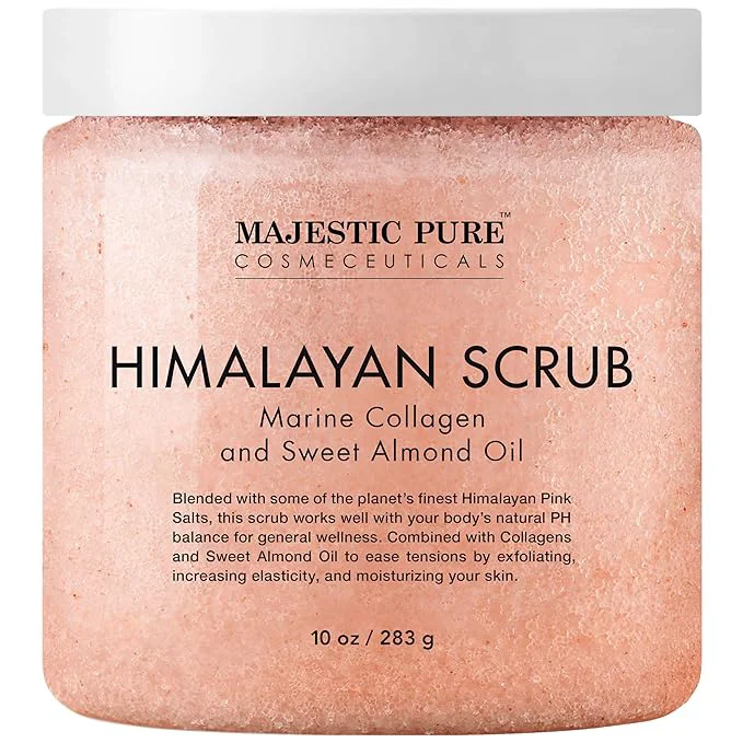 Efficient MAJESTIC PURE Himalayan Pink Salt Body Scrub Quality