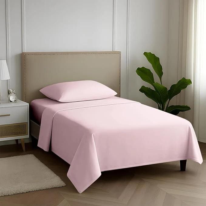 Exceptional Carressa Linen Egyptian Cotton Twin XL Sheets Set – 600 Thread Count Luxury Egyptian Cotton Sheets Twin XL Size 3 PC Soft Blush 16 quot Deep Pocket Soft Cooling Sateen Weave Dorm Room Bedding Fast