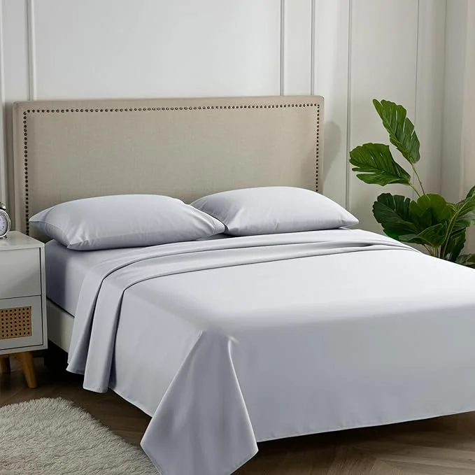 Practical Carressa Linen Egyptian Cotton Full Size Sheets – 600 Thread Count Full Size Egyptian Cotton Sheets 4 PC Silver Gray Soft Cooling 16 quot Deep Pocket Sateen Weave Luxury Hotel Bed Sheet Set Minimalist