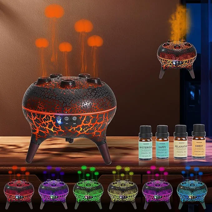 Expertly Made BOHOFAM Jellyfish Essential Oil Diffuser 250ML Aroma Diffuser Hears Sound to Exclusive