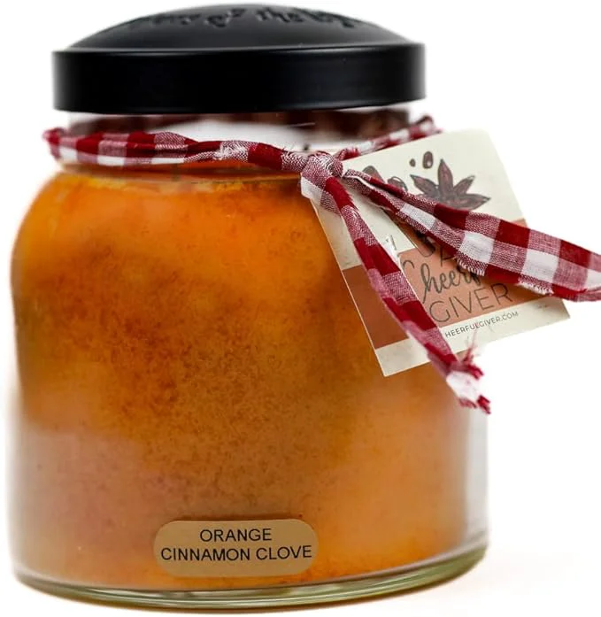 Classic A Cheerful Giver — Orange Cinnamon Clove – 34oz Papa Scented Candle Jar – Quality