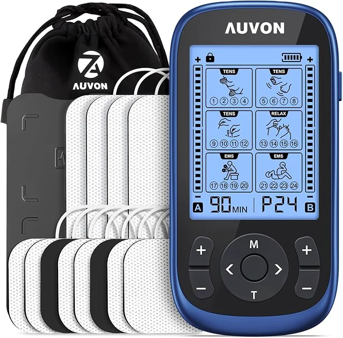 Specialty AUVON 3-in-1 TENS Unit Muscle Stimulator EMS Massage Machine Fine