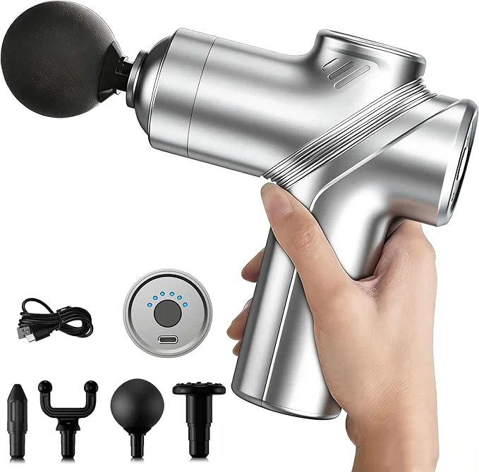 Breathable LEERCON Mini Massage Gun Portable Deep Tissues Muscle Massager 4 Massages Elite