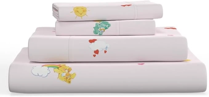 Premium Material Collectibles Care Bears Bedding Super Soft Cotton Sheet Set 3 Piece Twin XL College Dorm Essentials ly Licensed Product By Franco Innovative