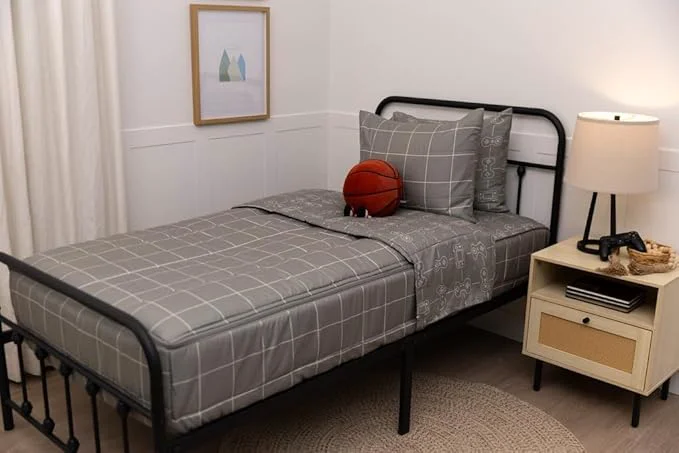 Premium Beddy 39 s Video Game Themed Durable Zipper Bedding for Kids Bed in a Bag Gray Comforter amp Sheets with Gaming Controller Design for Gamers Includes Pillowcase amp Pillow Sham Easy to Make amp Wash Expertly Made