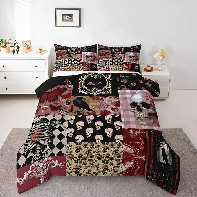 Traditional Fall Style Tree Comforter Set King Size Mountain Nature Scenery Bedding Sets 3Pcs for Kids Girls Boys Adult Room Decor Rustic Farmhouse Quilt Set Botanical Natural Duvet Insert 2 Pillowcases Superior