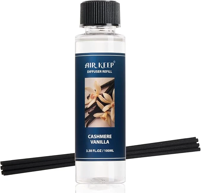 Practical Airkeep Reed Diffuser Oil Refill Cashmere Vanilla 3.38 oz 1 Pack Air Secure