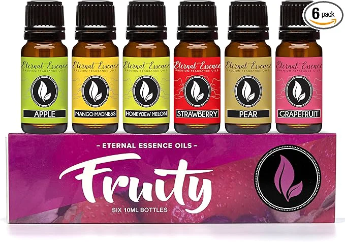 Recyclable Eternal Essence Oils Fruity Set of 6 Premium Fragrance Oils Versatile