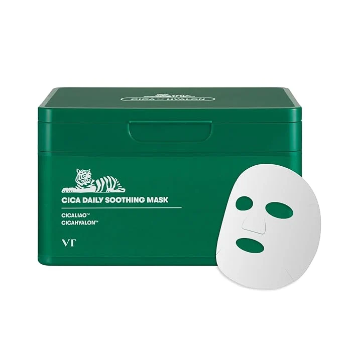 Breathable VT COSMETICS CICA Daily Soothing Mask 30 Sheets Centella Asiatica Hyaluronic High-Performance