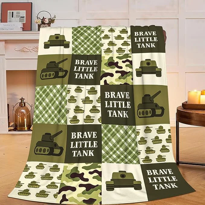 Powerful Tank Blanket Super Soft Warm Fluffy Fleece Flannel Military Camouflage Throw Blanket Cozy Fuzzy Plush Stuff Bedding Blankets Gifts for Teens Boys Kids Women Girls Adults 80 quot X60 quot Next-Generation