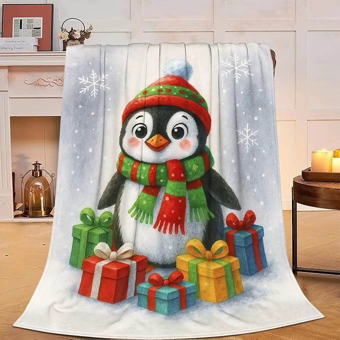 Advanced Christmas Penguin Blanket Super Soft Warm Fluffy Fleece Flannel Animal Throw Blanket Cozy Fuzzy Plush Stuff Bedding Blankets Gifts for Women Kids Boys Girls Adults 60 quot X50 quot Original